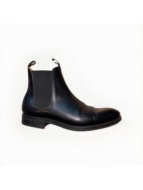 Meermin Chelsea Boots Black Leather Goodyear Welt Men’s Size 10 Dress Boot